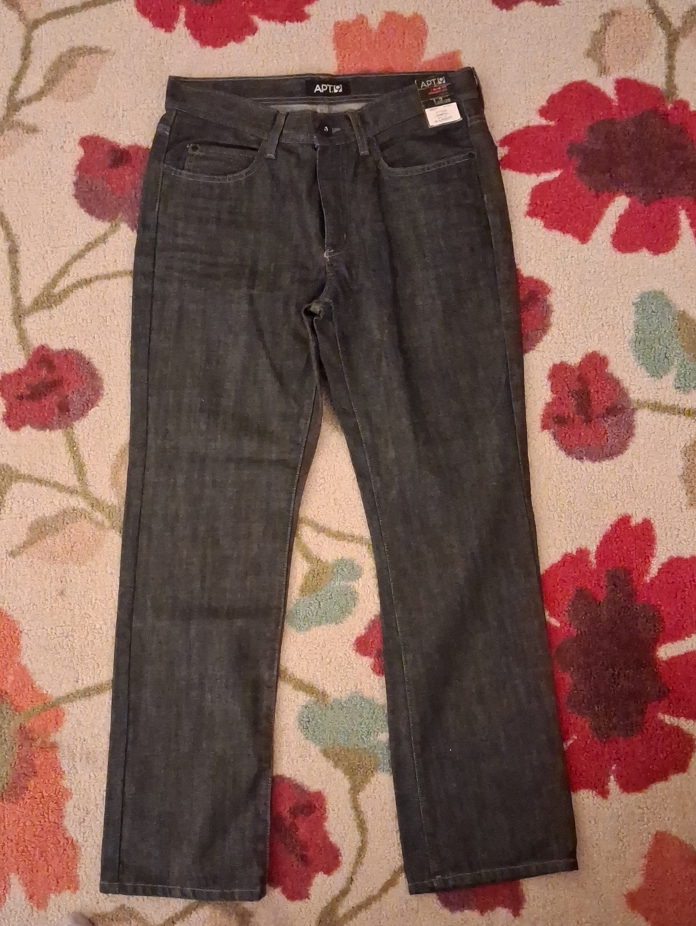 Apt. 9 Men's Dark Gray Straight Jeans